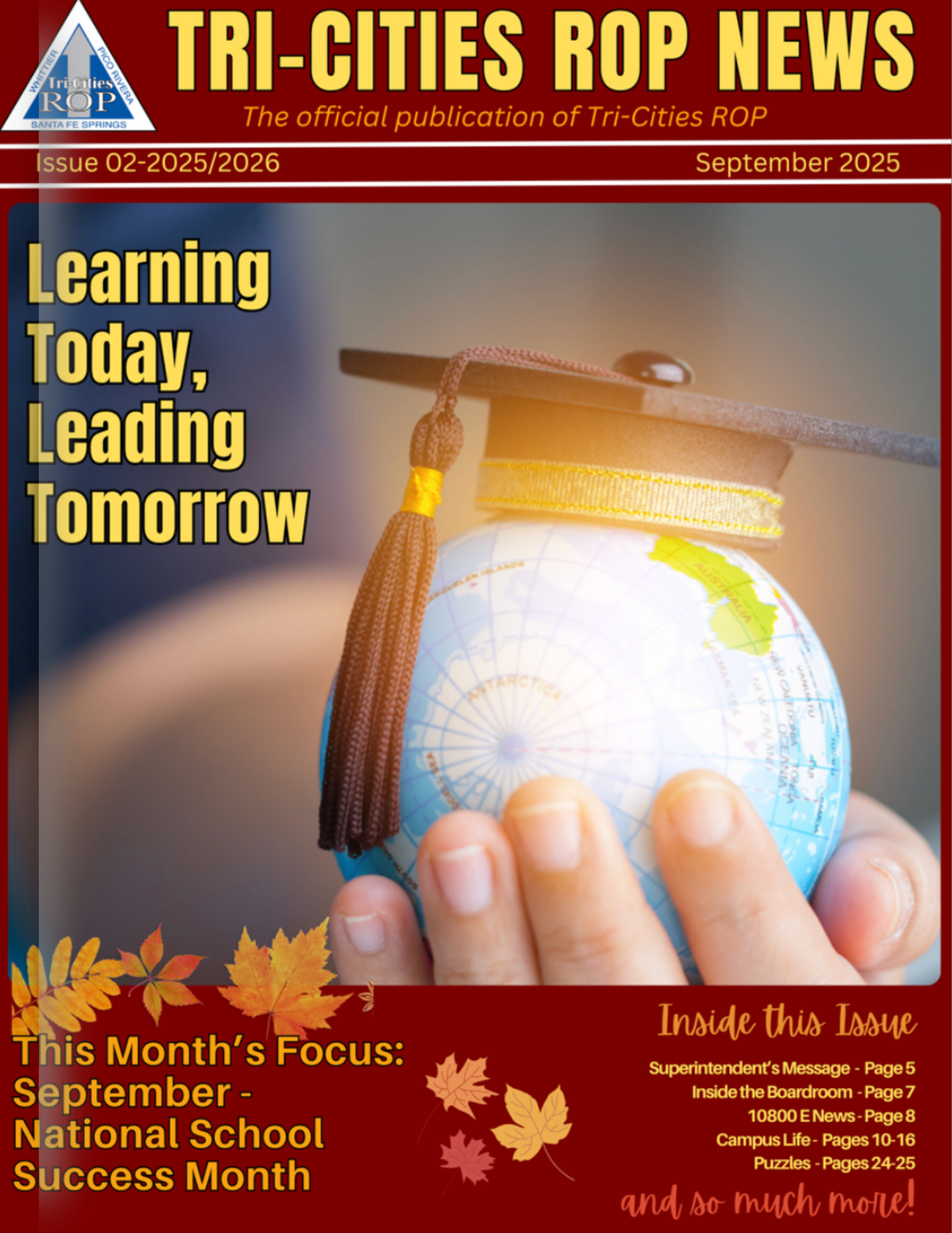 November newsletter cover with Giving Thanks as title and sunflowers